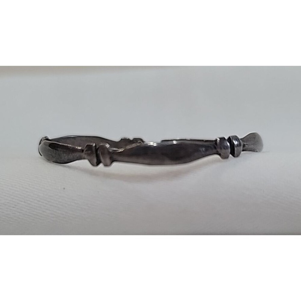 Vintage 93 Mexico 925 Sterling Silver Baby Bangle Segmented Design Taxco Eagle 3